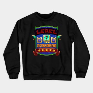 7th Birthday Seventh Birthday Gamer Crewneck Sweatshirt